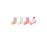 Socken CAMANO "4er Pack", Mädchen, Gr. 15-18, rosa (pink dogwood), 70% Baumwolle, 29% Polyamid, 1% Elasthan, gemustert, Socken Socken, 4er Pack Aus OCS zertifizierter Baumwolle, warmes Vollfrottee-Mat