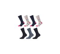 7er Pack camano Soft Originals Bio-Baumwolle Crew Socken Kinder 5801 - blue 31-34