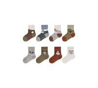 Socken CAMANO "8er Pack", Mädchen, Gr. 19-22, overland trek, 72% Baumwolle, 26% Polyamid, 2% Elasthan, gemustert, Socken Socken, 8er Pack Aus OCS zertifizierter Baumwolle, Ohne einengenden Gummibund (