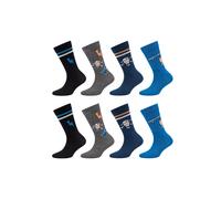 Socken CAMANO "Kindersocken ca-soft 8er Pack", Damen, Gr. 27-30, daphne, 61% Baumwolle, 35% Polyamid, 4% Elasthan, gemustert, Socken Socken, 8er Pack Ohne drückenden Gummibund, Mit OCS zertifizierter 