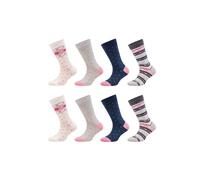 Socken CAMANO "8er Pack", Mädchen, Gr. 27-30, weiß (sanftes weiß), 70% Baumwolle, 29% Polyamid, 1% Elasthan, gepunktet, Socken Socken, 8er Pack Ohne drückenden Gummibund, Aus OCS zertifizierter Baumwo