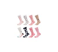 Socken CAMANO "8er Pack", Mädchen, Gr. 31-34, cuban sand, 76% Baumwolle, 23% Polyamid, 1% Elasthan, gemustert, Socken Socken, 8er Pack Ohne drückenden Gummibund, Aus OCS zertifizierter Baumwolle (2544