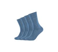 Socken CAMANO "ca-soft", Damen, Gr. 35-38, blau (denim, melange), Baumwollmischung, meliert, normal, Socken Socken, mit verstärktem Fersen- und Zehenbereich (84216545-35) denim, melange