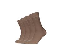 Socken CAMANO "ca-soft", Damen, Gr. 39 (42), caribou, Baumwollmischung, unifarben, normal, Socken Socken, mit verstärktem Fersen- und Zehenbereich (18481501-39) caribou