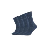 Camano Unisex Socken für Damen und Herren Businesssocken Komfortbund Bequem Langlebig Baumwolle Soft mit verstärktem Fersen- und Zehenbereich 4er Pack 35/38 jeans