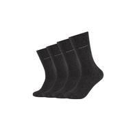Camano Socken CA-Soft - 4er Pack, Komfortbund, verstärkte Ferse & Zehe - Anthrazit 35-38
