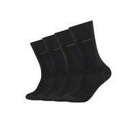 Camano Unisex-Socken – 4 Paar Schwarz – Größe 35–38