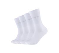 Camano Socken ca-soft, Baumwollmischung, verstärkte Ferse/Zehe, Damen, Weiß, 4er Pack 35-38