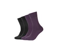 Socken CAMANO "ca-soft", Herren, Gr. 43-46, bunt (nightshade), Baumwollmischung, unifarben, normal, Socken Socken, mit verstärktem Fersen- und Zehenbereich (68789503-43) nightshade