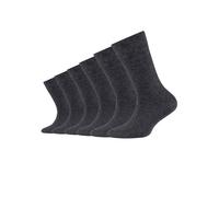Socken CAMANO "ca-soft", Mädchen, Gr. 31-34, grau (anthrazit), Baumwolle, Elasthan, Polyamid, meliert, normal, Socken Socken, mit Komfortbund und gepolsterten Zehen-/Fersenbereich (91988423-31) anthra