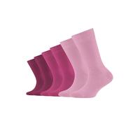 Socken CAMANO "ca-soft", Damen, Gr. 39-42, lila (beeren, mix), Baumwolle, Elasthan, Polyamid, unifarben, normal, Socken Socken, mit Komfortbund und gepolsterten Zehen-/Fersenbereich (71253146-39) beer