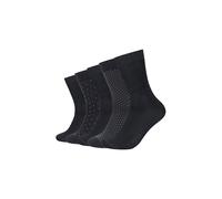 Socken CAMANO "ca-soft patterned minimal 5er Pack", Damen, Gr. 39-42, schwarz mix, 54% Baumwolle, 28% Polyester, 16% Polyamid, 2% Elasthan, uni, Socken Socken, 5er Pack Ca-soft Bund ohne Druckgefühl, 