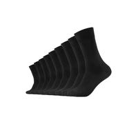 Camano Unisex Socken Cotton Crew 9er Pack 35-38, Black (0005)