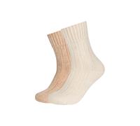 Socken CAMANO "cosy wool Rib 2er Pack", Herren, Gr. 35-38, egret, 45% Polyacryl, 35% Wolle, 20% Polyamid, uni, Socken Socken, 2er Pack Wärmende Qualität für kalte Tage, Weiche Zehennaht (85155255-35)