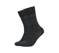 Socken CAMANO "ca-soft temperature regulating 2er Pack", Damen, Gr. 43-46, anthrazit melange, 51% Lyocell, 21% Wolle, 27% Polyamid, 1% Elasthan, meliert, Socken Socken, 2er Pack Weicher ca-soft Bund m