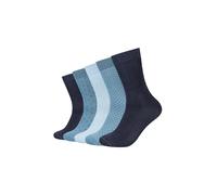 5er Pack camano Soft Patterned Minimal Crew Socken Herren 5444 - captain's blue 39-42