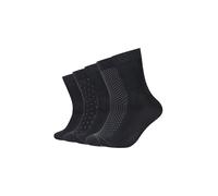 Socken CAMANO "ca-soft patterned minimal 5er Pack", Damen, Gr. 39-42, schwarz mix, 54% Baumwolle, 28% Polyester, 16% Polyamid, 2% Elasthan, uni, Socken Socken, 5er Pack Ca-soft Bund ohne Druckgefühl, 