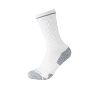 Socken CAMANO "performance merino wool reflective 1er Pack", Herren, Gr. 35-38, weiß, 50% Wolle, 26% Polyamid, 14% Polyester, 8% Polyacryl, 2% Elasthan, gestreift, Socken Socken, 1er Pack Mesh-Belüftu