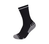 Socken CAMANO "performance merino wool reflective 1er Pack", Herren, Gr. 43-46, schwarz, 50% Wolle, 26% Polyamid, 14% Polyester, 8% Polyacryl, 2% Elasthan, gestreift, Socken Socken, 1er Pack Mesh-Belü