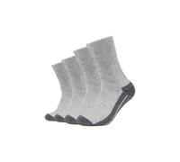 Socken CAMANO "Socken 4er Pack", Damen, Gr. 39/42, grau (light grau melange), 60% Baumwolle 37% Polyester 2% Elasthan 1% Polyamid, Colorblocking, Socken (94442458-39) light grau melange