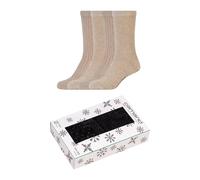 4er Pack camano Cosy Shiny Socken Damen 8201 - nature 35-38