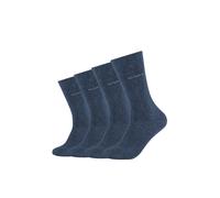 Camano Unisex Socken für Damen und Herren Businesssocken Komfortbund Bequem Langlebig Baumwolle Soft mit verstärktem Fersen- und Zehenbereich 4er Pack 35/38 jeans