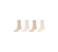 Socken CAMANO "Socken 4er Pack", Damen, Gr. 39-42, beige (incense), 98% Polyamid, 2% Elasthan, meliert, Socken Socken (39182300-39) incense