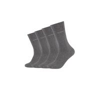 Socken CAMANO "bamboo 4er Pack", Herren, Gr. 39-42, grau (dunkelgrau melange), 80% Viskose, 19% Polyamid, 1% Elasthan, uni, Socken Socken (16032359-39) dunkelgrau melange