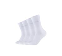 Socken CAMANO "Socken 4er Pack", Damen, Gr. 39-42, weiß, 80% Baumwolle, 17% Polyamid, 3% Elasthan, uni, Socken Socken (36022511-39) weiß