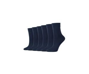 Socken CAMANO "Socken 6er Pack", Damen, Gr. 39-42, blau (navy), 89% Polyamid, 11% Elasthan, uni, Socken Socken, 6er Pack Mit Wohlfühlbund für höchsten Tragekomfort, 40 DEN - semi transparent (90933235
