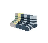 Socken CAMANO "Socken 6er Pack", Mädchen, Gr. 15/18, blau (light blau), 69% Baumwolle 30% Polyamid 1% Elasthan, gestreift, Socken Socken (45494869-15) light blau