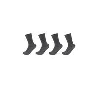 Socken CAMANO "super soft 4er Pack", Herren, Gr. 39-42, grau (dunkelgrau melange), 78% Baumwolle, 20% Polyamid, 2% Elasthan, uni, Socken Socken (38438339-39) dunkelgrau melange
