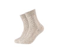 2er Pack camano Cosy Cable Stitch Crew Socken Damen 8201 - nature 39-42