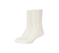 Socken CAMANO "warm & cozy", Damen, Gr. 39-42, weiß (egret), Materialmix, unifarben, Socken Socken, mit Zopfmuster, Rippenbündchen (81999165-39) egret
