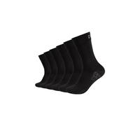 Socken CAMP DAVID "Socken 6er Pack", Damen, Gr. 39-42, schwarz, 80% Baumwolle, 18% Polyamid, 2% Elasthan, uni, Socken Socken (29334165-39) schwarz