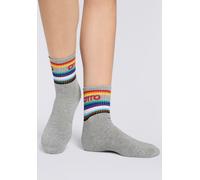 Socken CAPELLI NEW YORK, Damen, Gr. 41-45, grau melange, Baumwollmischung, Socken Socken, Limited Edition Pride-Socken mit OTTO-Logo, hochwertige softe Qualität (98885010-41) grau melange