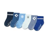 Socken CONVERSE "CHN CORE 6PK GRIP INF TOD SCKS", Mädchen, Gr. 68-80, converse nav, Obermaterial: 52% Baumwolle, 43% Polyester, 5% Elasthan, Socken Socken, im 6er-Pack, aus Baumwolle, Polyester und El