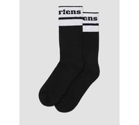 Socken DR. MARTENS "Athletic Logo Organic Cotton Blend Socken", Herren, Gr. 36-41, schwarz-weiß (schwarz, weiß), Baumwolle, Elasthan, Polyamid, Polyester, normal, Socken Socken, mit vertärktem Fersen-