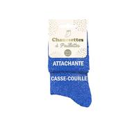 Socken Duo Blau Pailletten "Attachante-Casse Couille", blau, Medium