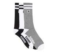 Socken ELEMENT "2Tone Icon 3Pk", Herren, schwarz, weiß, grau htr, Obermaterial: 71% Baumwolle, 24% Polyester, 4% Elastodien, 1% Elasthan., Socken Socken (40076005-0) schwarz, weiß, grau htr