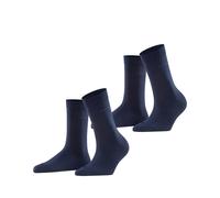 Esprit Socken Basic Easy 2er-Pack Damen Baumwolle Blau Größe 39-42