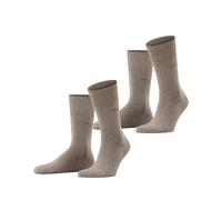 Socken ESPRIT "Basic Easy", Damen, Gr. 39-42, nutmeg mel, Baumwollmischung, unifarben, normal, Socken Socken, breiter Komfortbund, Doppelpack atmungsaktiv (32345861-39) nutmeg mel