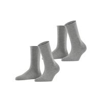 Socken ESPRIT "Basic Pure", Damen, Gr. 39-42, light graumeliert, Baumwollmischung, unifarben, normal, Socken Socken, ohne einschneidendes Bündchen, Basic-Socke, Uni-Strümpfe atmungsaktiv (65194854-39)