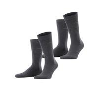 ESPRIT Herren Socken Basic Uni Multipack M So Baumwolle einfarbig 2 Paar, Grau Anthracite Melange 3080, 43-46