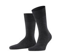 Falke Herren Socken Airport Plus – Wolle/Baumwolle einfarbig – Anthracite Melange 3080, Gr. 41-42