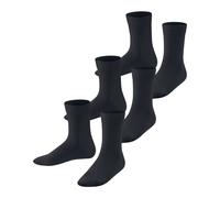 Socken FALKE "Family", Herren, Gr. 23-26, blau (schwarzmarine), Baumwollmischung, unifarben, normal, Socken Socken, mit Baumwolle, atmungsaktiv (99398152-23)