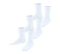 FALKE Unisex Kinder Socken Family 3-Pack K SO Baumwolle einfarbig 3 Paar, Weiß (White 2000), 31-34