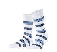 FALKE Herren Socken Marina Stripe Biologische Baumwolle gemustert 1 Paar, Weiß (White 2000), 39-40