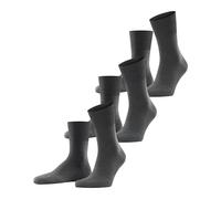 Socken FALKE "Run 3-Pack", Herren, Gr. 44-45, grau (dunkelgrau (3970)), Obermaterial: 75% Baumwolle CO. 25% Polyamid PA., glatt, Socken Socken (16133516-44) dunkelgrau (3970)