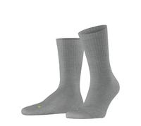 Socken FALKE "Run Rib Crew", Mädchen, Gr. 37-38, grau (light grau (3400)), Obermaterial: 70% Baumwolle CO. 28% Polyamid PA. 2% Elasthan EL., glatt, Socken Socken (60266956-37) light grau (3400)